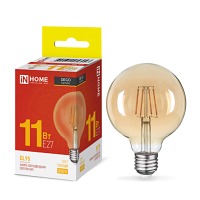   LED-GL95-deco gold 11 230 E27 3000K 1040  IN HOME
