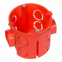 Коробка установочная углубленная 80-0510С безгалогенная (HF) 68х62 с саморезами Промрукав