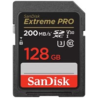 ����� ������ SanDisk Extreme Pro SDXC UHS-I U3 V30 128Gb (200/90 MB/s)